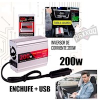 Inversor De Corriente Para Auto 200w De 12v A 220v cargador